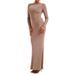 Canis Stunning Long Sleeve Backless Tie Gowns for Women s Evening