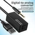 Lifetechs D15 Audio Converter Cable HiFi Stable Transmission PVC Digital to Coaxial Analog Optical Fiber Adapter for DVD