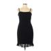Evan Picone Cocktail Dress - Party Square Sleeveless: Black Solid Dresses - Women's Size 10