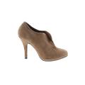 Aldo Ankle Boots: Slip On Stilleto Casual Tan Print Shoes - Women's Size 7 - Almond Toe