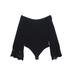 Express Bodysuit: V Neck Off Shoulder Black Solid Tops - Women's Size Small