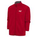 Men's Antigua Red MIT Engineers Links Full-Zip Golf Jacket