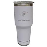 The Memory Company White Miami Dolphins Personalized 30oz. Stainless Steel Bluetooth Tumbler