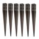 6 x Fence Post Holder 75mm posts Support Drive Down Spike Wedge Grip Brown for 75mm x 75mm posts, 600mm spike (3" x 24") Eliza Tinsley Swiftpost, Pack of 6