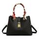 FOLOVEYA Fashion Women Handbags Ladies Top Handles Bags Elegant Tote Bag Classic Shoulder Bags Designer Crossbody Bag PU Leather for Shopping Travel Work Business Dating Black