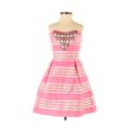 Lilly Pulitzer Cocktail Dress - A-Line Sweetheart Sleeveless: Pink Print Dresses - Women's Size 2