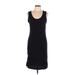 Yummie Casual Dress - Sheath Scoop Neck Sleeveless: Black Print Dresses - Women's Size Large
