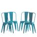 Breakwater Bay Dickens Distressed Metal Indoor-Outdoor Stackable Chair - Kitchen Furniture in Blue | Wayfair B6002D613D414B9093C84BA479F80F15