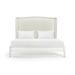 Antisolar Bed Wood & /Upholstered/Linen in Brown/White Jonathan Charles Fine Furniture | 61 H x 82.25 W in | Wayfair 002-1-130-CHK