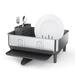 simplehuman Compact Kitchen Dish Drying Rack w/ Swivel Spout, Fingerprint-Proof Stainless Steel Frame Stainless Steel in Gray | Wayfair KT1184DC