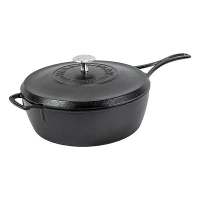 Lodge BL49LDSK 4 qt Round Cast Iron Deep Skillet w/ Handles, Black