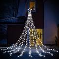 The Holiday Aisle® Valentines Day Lights Plug In Tree Topper Star String Lights Color Changing String Lights in White | Wayfair