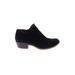 Lucky Brand Flats: Slip-on Chunky Heel Casual Black Print Shoes - Women's Size 6 1/2 - Round Toe