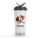 Personalised Brittany Spaniel Dog Breed Thermos Stainless Steel Coffee Travel Mugs with Handles, Pet Dog Mug