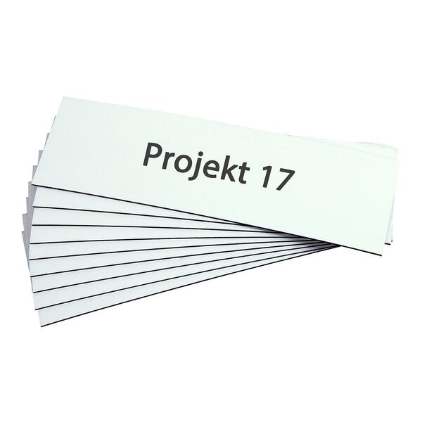 EICHNER 2x 100er-Pack Magnet-Lagerschild 40 x 75 mm weiß, 4x7.5 cm Image