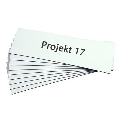 EICHNER 100er-Pack Magnet-Lagerschild 50 x 200 mm weiß, 5x20 cm Image