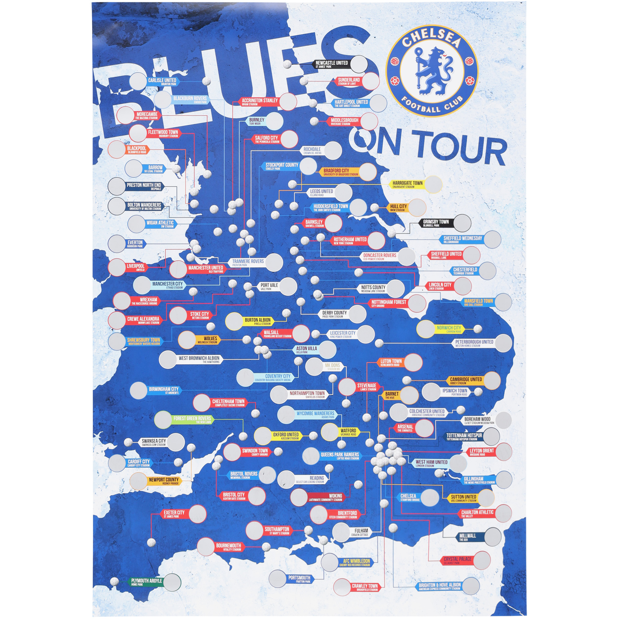 Chelsea Scratch Map A2 Image