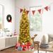 Pre-Lit Artificial Hinged Slim Pencil Christmas Tree