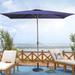 6.5 ft. x 10 ft. Rectangular Patio Umbrella for Deck, Lawn, Pool in Orange