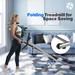 Black Foldable Running Machine Large LED Display Walking Treadmill w/ Incline Fitness Workout Jogging Walking for Apartment home