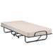 Rollaway Guest Bed with Sturdy Steel Frame and Memory Foam Mattress-Navy