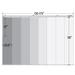 InStyleDesign Smoke 8-Panel Single Rail White Panel Track Extendable 130"-175"W x 94"H, Panel width 23.5"