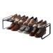 Yamazaki Home Stackable Shoe Rack, Steel, Holds up to 4 pairs of shoes per shelf, Holds 6.6 lbs, Expandable