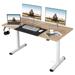 55 Inch Electric Height Adjustable Office Desk with Hook - 55" x 28" x 28.5"-45.5"