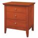 Modern 24-in Metal Knob Wood Nightstand with Three-Drawer