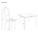 5 Piece Dining Table Set Industrial Wooden Kitchen Table and 4 Chairs for Dining Room
