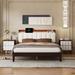 Modern 3-Piece Bedroom Sets with Two Nightstands and Queen Size Wood Platform Bed