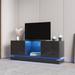 Modern Stylish Functional TV stand with Color Changing LED Lights, Universal Entertainment Center