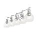 Bolha Metal/ Bubbled Glass Vanity Light, Chrome by JONATHAN Y