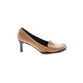 Nine West Heels: Loafers Stiletto Minimalist Tan Print Shoes - Women's Size 6 - Almond Toe