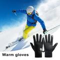 Xinhuadsh 1 Pair Outdoor Sports Cycling Gloves for Women Men Touch Screen Full Finger Gloves Windproof Waterproof Thickened Plush Lining Skiing Gloves Cold Protection Winter Warm Accessories