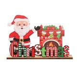 YOHOME Christmas 2023 Decorations DIY Three-dimensional Santa Claus Letters Wooden Ornaments Creative Desktop Layout Props Party Decor Room Gift Holiday Gift
