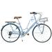 Zukka Cruiser Bike Coffee Bicycle 26 inch for Women Ladies 7 Speed Commuter Shopping Blue