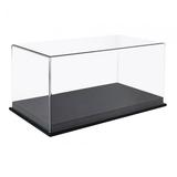PETSOLA 1/24 Scale Diecast Car Display Case Decorative Durable Display Stand with Clear PVC Cover for Toy Cars Collectors Alloy Car Black
