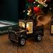 Vintage Gold Truck Decor Farmhouse Outdoor/Indoor Pickup Planter Christmas Green Trucks Decorations Decorative Tabletop Storage Gift Basket for Holiday