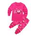 Quealent Boys Childrenscostume Male Big Kid Kids Summer Clothes Boys Boys Pajamas for Baby Girls Boys Christmas Santa XMAS Pajamas Set Soft (Hot Pink 4-5 Years)