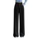 MeetoTime Womens High Waisted Dress Pants Business Casual Wide Leg Full Length Trousers Office Work Trendy Pants