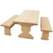 OUNONA 1 Set Doll House Wooden Table 1/12 Mini Furniture Model Miniature Long Table Bench