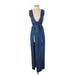 Nightwalker Casual Dress - Wrap: Blue Dresses - Women's Size X-Small