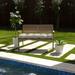 Mozaic Company Humble + Haute Sunbrella Cast Silver Indoor/Outdoor Tufted Bench Cushion 37 x 17 x 2