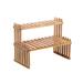 Vistreck Countertop Bamboo Plant Shelf Bamboo Flower Pot Stand Balcony Flower Rack Cabinet Organizer Multi-Function DIY Desktop Storage Rack for Living Room Bedroom Kids Room