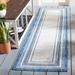 Safavieh Courtyard Vickie Indoor/ Outdoor Waterproof Patio Backyard Rug Ivory/Navy 2 3 x12 Runner 12 Runner Runner Outdoor Living Room Bedroom