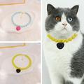 Yirtree Pet Necklace Extended Length Adjustable Beads Hear Pendant Candy Color Cat Dog Collar Necklace Pet Accessories