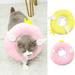 Yirtree Pet Recovery Collar Super Soft Adjustable Non-Fading Cartoon Design Friendly to Skin Prevent Bite Cotton Pet Cat Wound Healing Protective Collar Pet Supplies