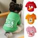 Yirtree Pets Clothes Anti-Deformed Comfortable Two-legged Skin-touch Universal Dress Up Polyester Cute Pattern Pet Shirt for Autumn