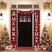 3Pcs Christmas Decorations Outdoor Yard Front Porch Sign Set Red Black Buffalo Plaid Door Banner Hanging Merry Christmas Decorations for Home Indoor Outdoor Xmas Decor Wall Front Door Yard Garage